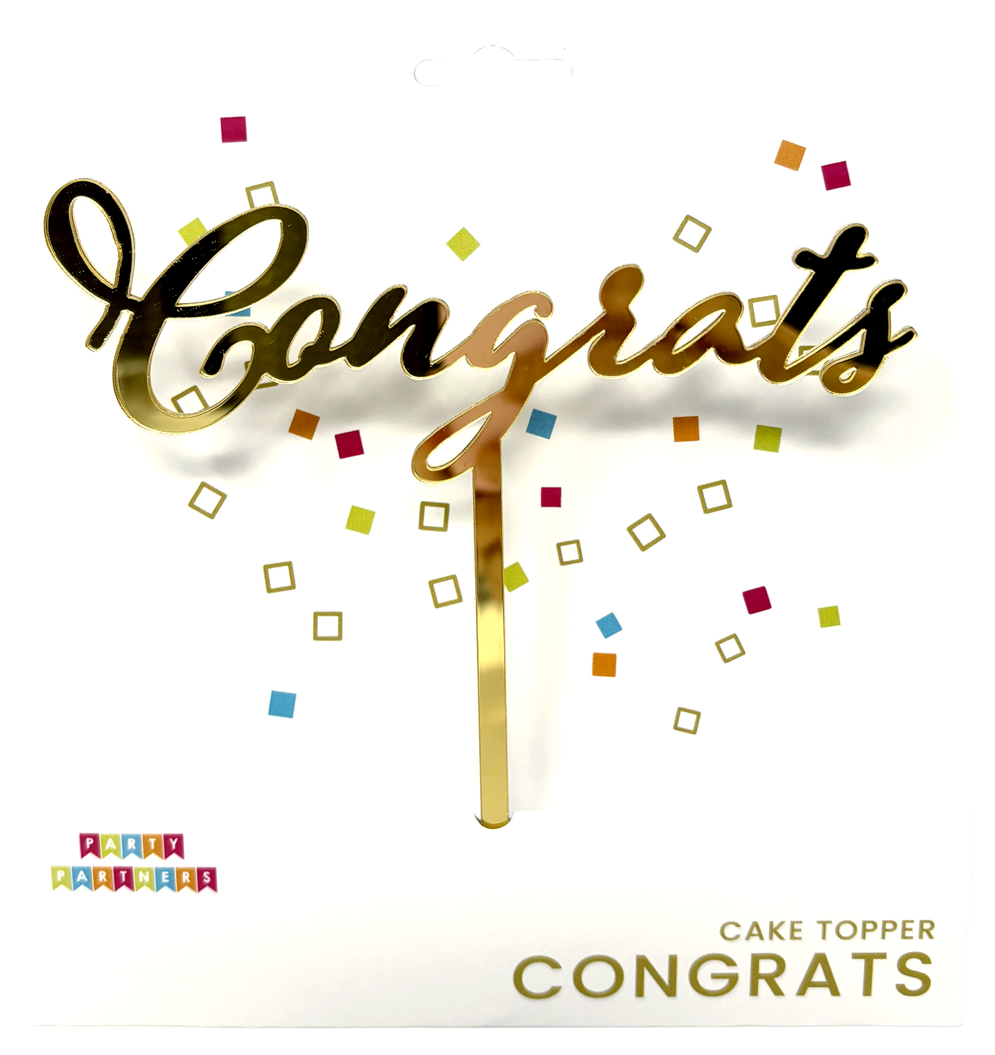 Congrats Gold Cake Topper