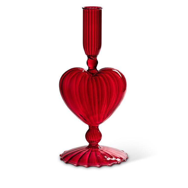 Heart Taper Holder-8"H