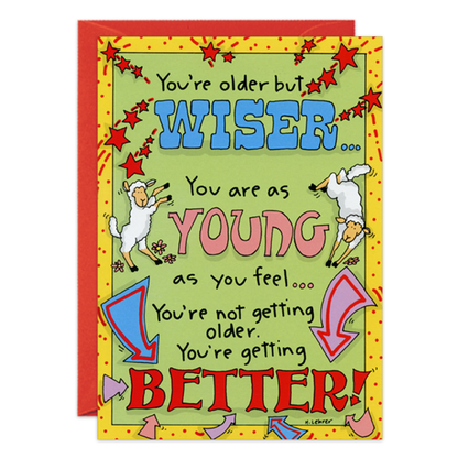 Older But Wiser Birthday Card - 1317