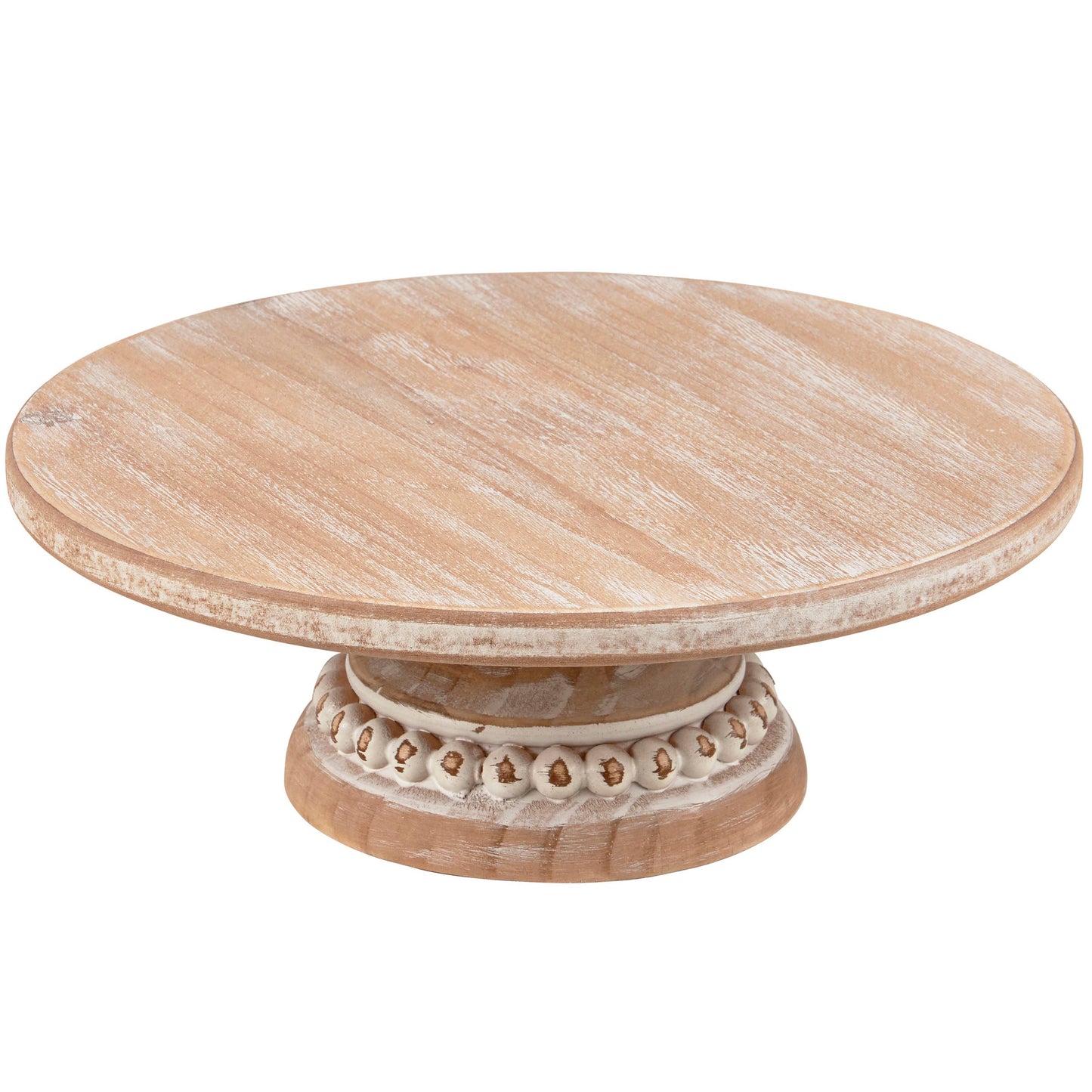 Whitewash Pedestal Tray