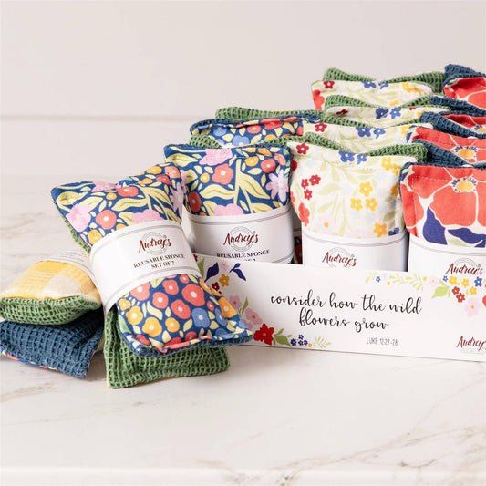 Reusable Fabric Sponges - Fun Floral