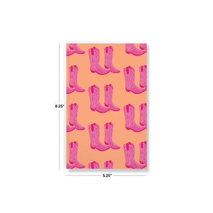 Cuaderno clásico de tapa plana en color rosa sobre rubor