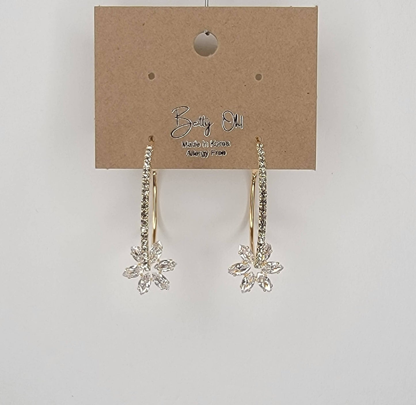 Cubic Zirconia Hoop Earring