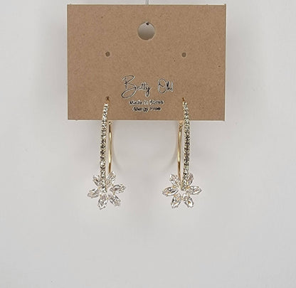 Cubic Zirconia Hoop Earring