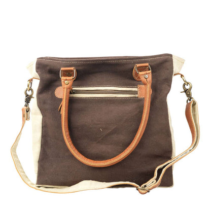 Brown Back Drop With Fish Canvas Tote