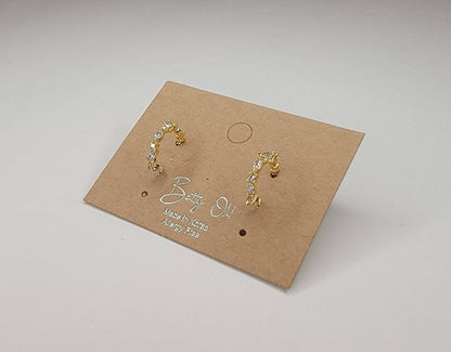 Cubic Zircornia Hoop Earring