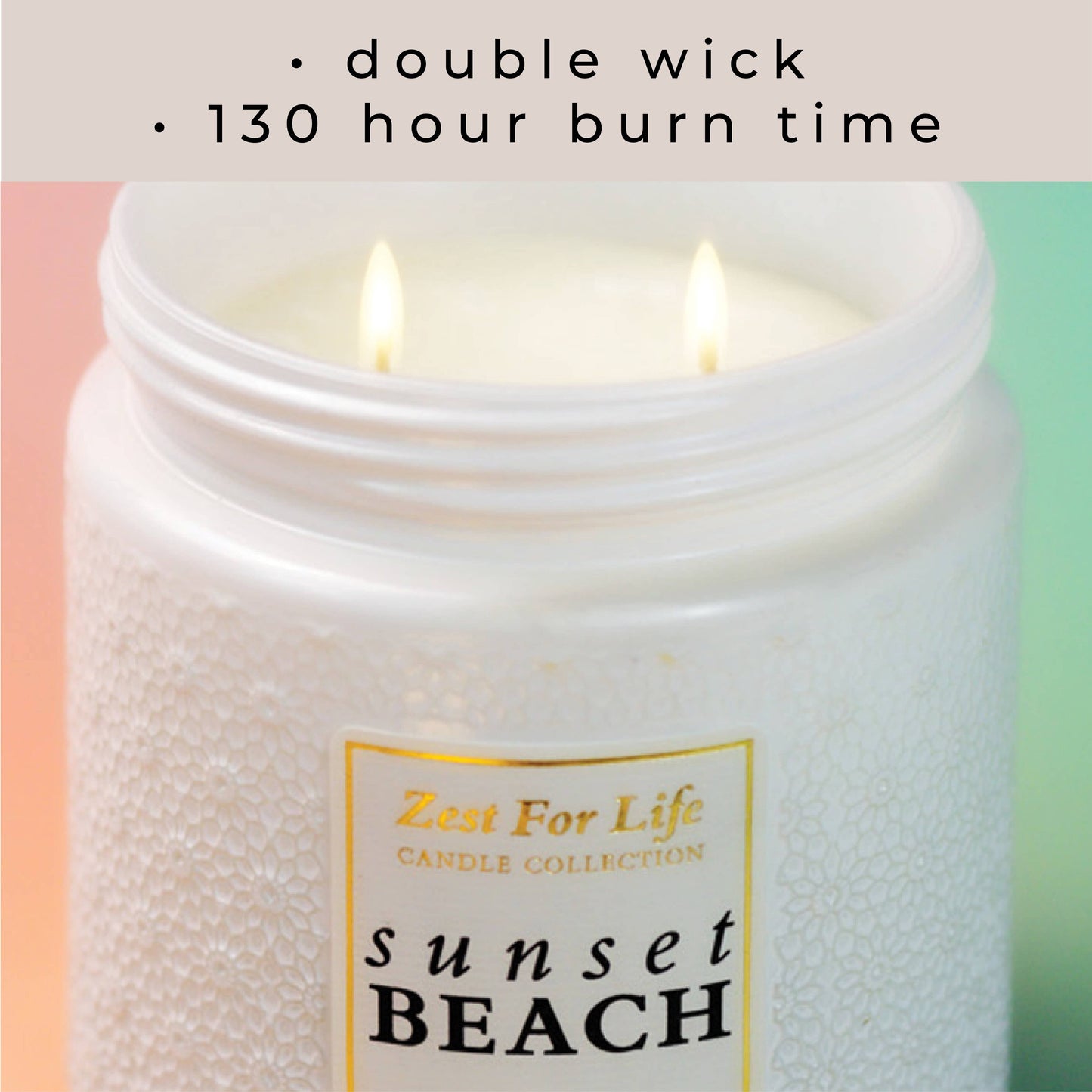Sunset Beach – 28oz Zest For Life Luxury Candle