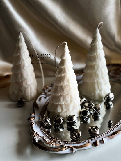 Large Christmas Tree Candle 7x3in