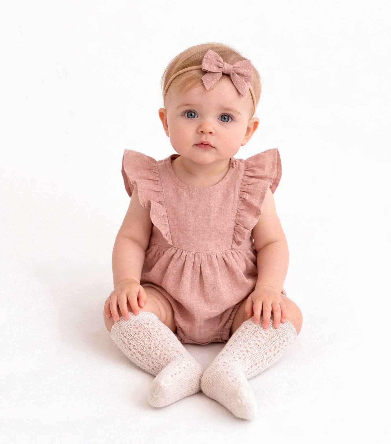 Gabriella Sleeveless Romper 3pc Set