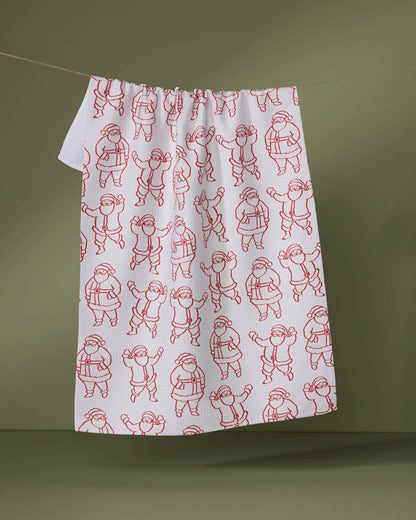 Santa Groove Tea Towel