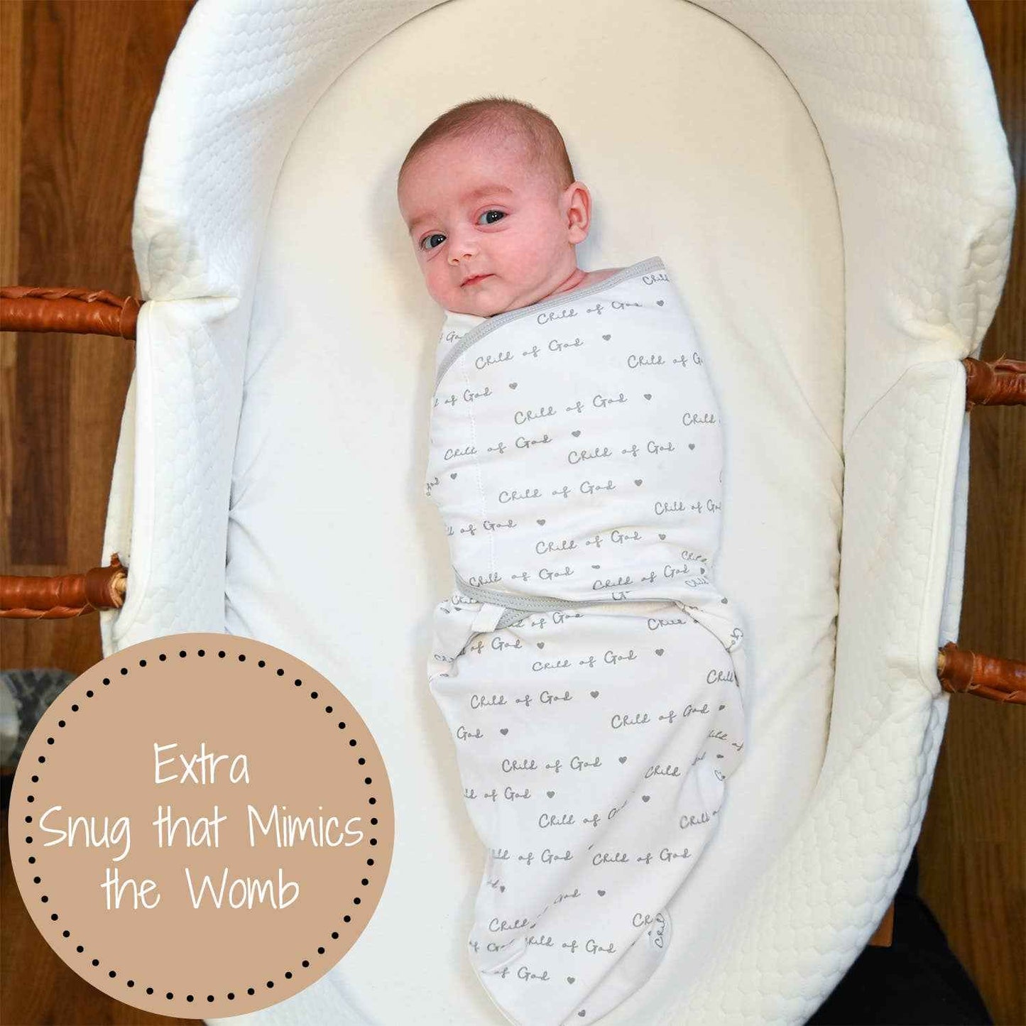 LollyBanks - Child of God Baby Sleep Swaddle 100% Organic Cotton