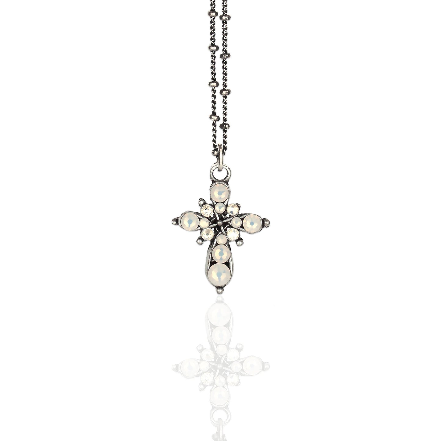 Agatha  Crystal Cross Necklace