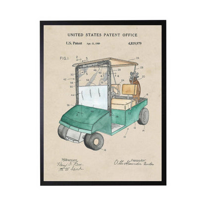 Watercolor Golf Cart Patent