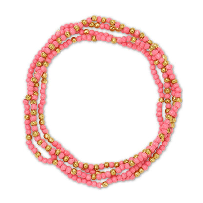 Iris espléndido - Juego de 24 pulseras de cuentas de semillas de 2 mm de color liso