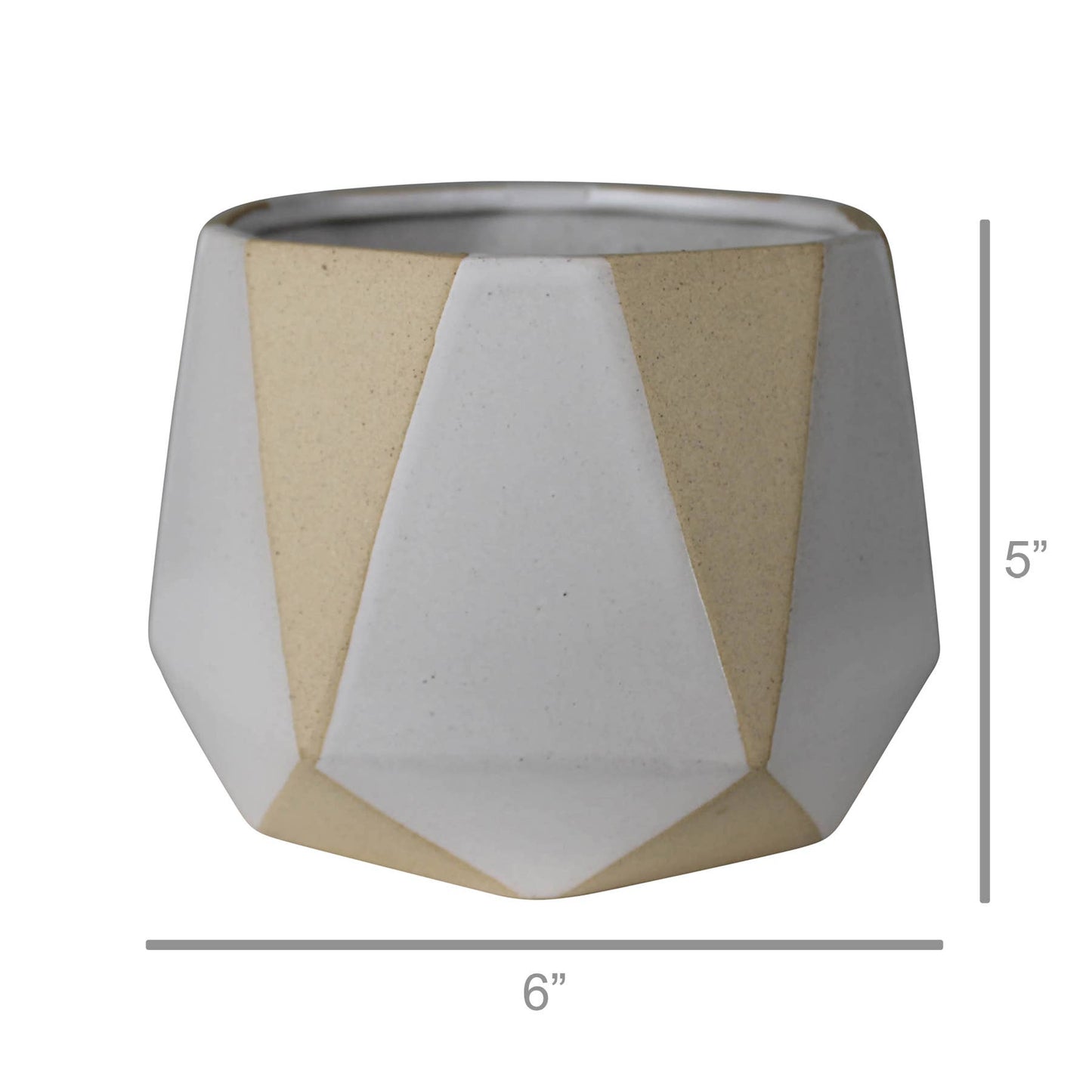 Cachepot Ceramic White Mix