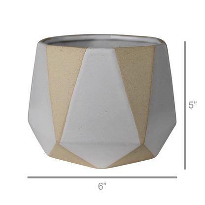 Cachepot Ceramic White Mix