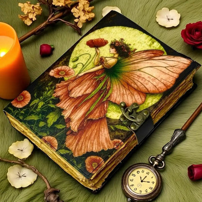 Handmade Fairy Leather Journal  Book of Shadw
