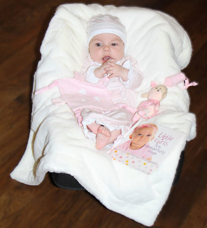 Pink Wonderfully Made Bamboo Sack Gown & Cap: Newborn