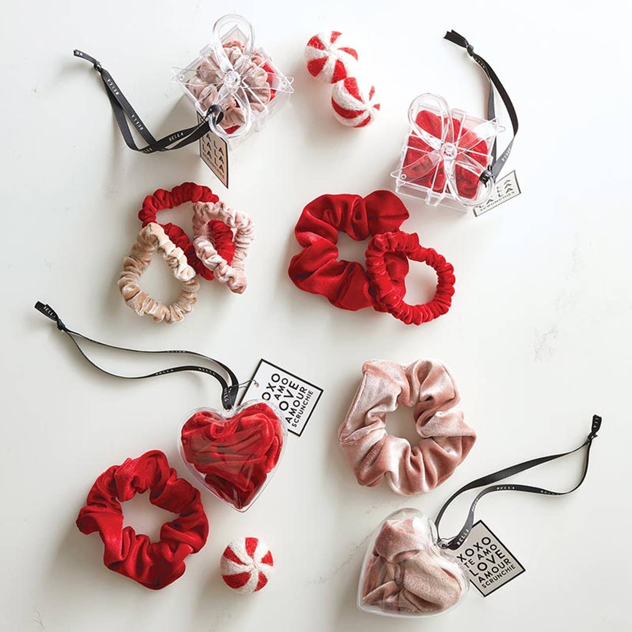 Bella Sleep + Spa - Large Scrunchie Heart Ornament - Blush