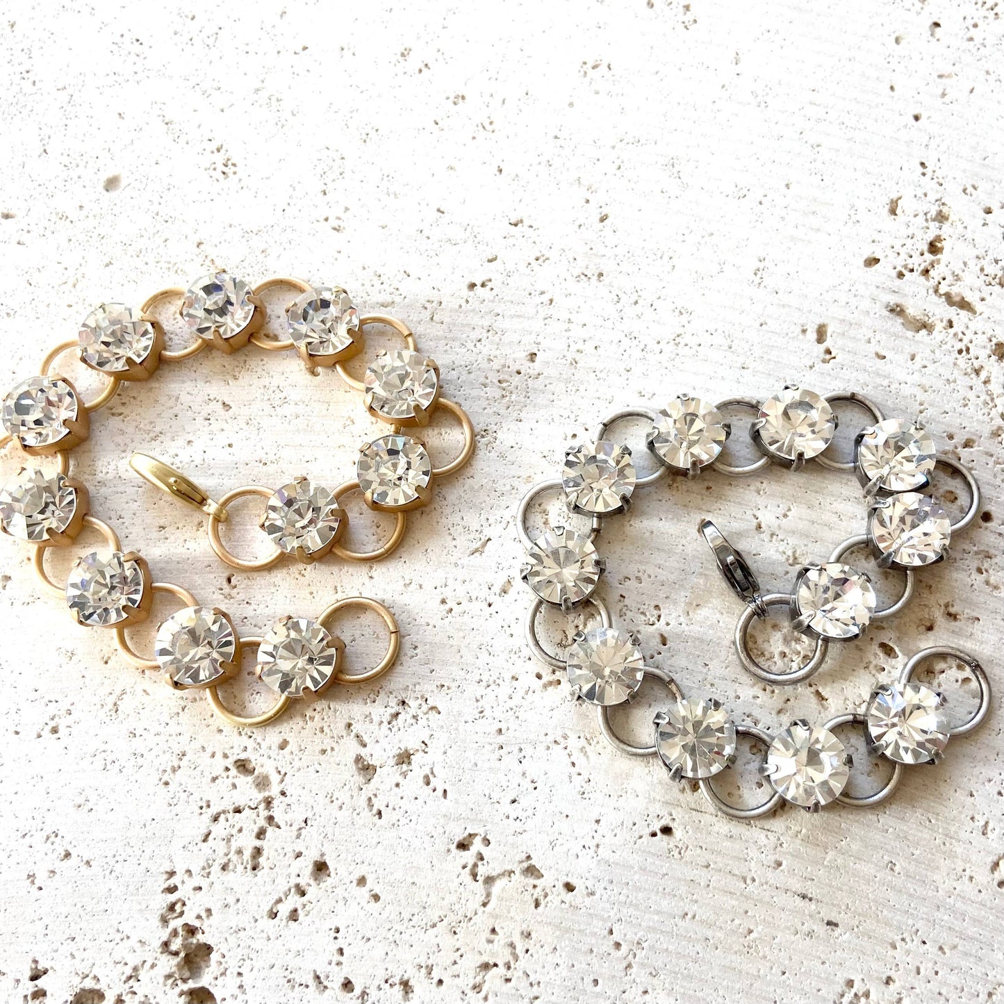 Chunky crystal bracelet boutique luxe jewelry salon bridal