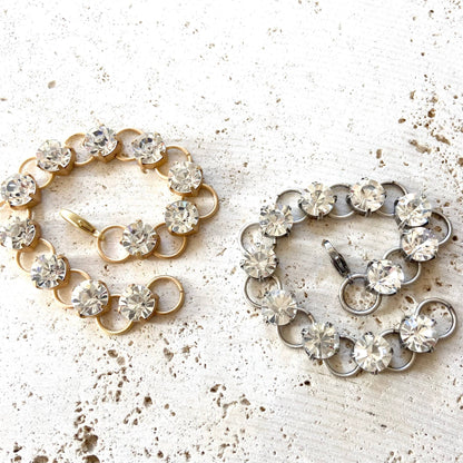 Chunky crystal bracelet boutique luxe jewelry salon bridal