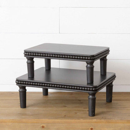 Beaded Risers, Black (Set Of 02)