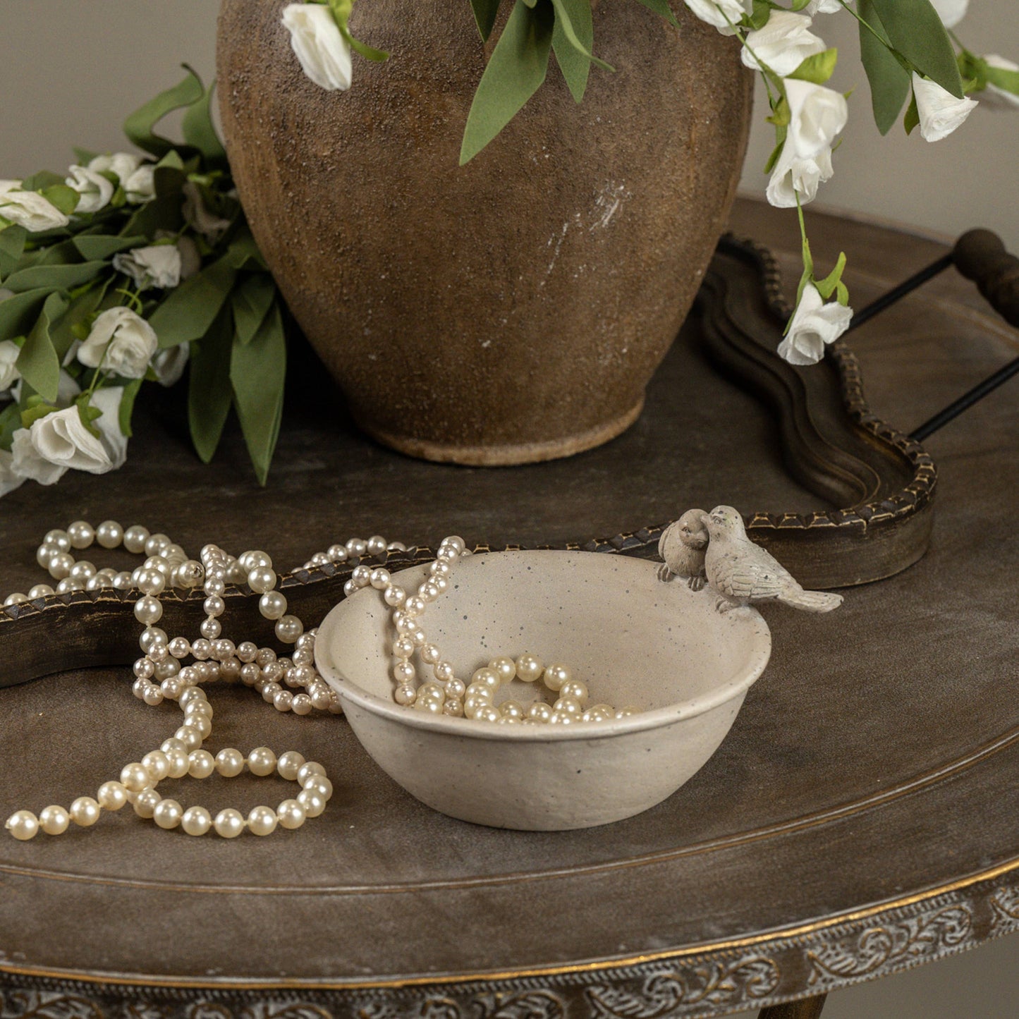 TWO PERCHED BIRDS BOWL