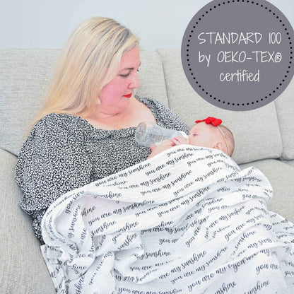 LollyBanks - You Are My Sunshine Baby Muslin Swaddle Blanket