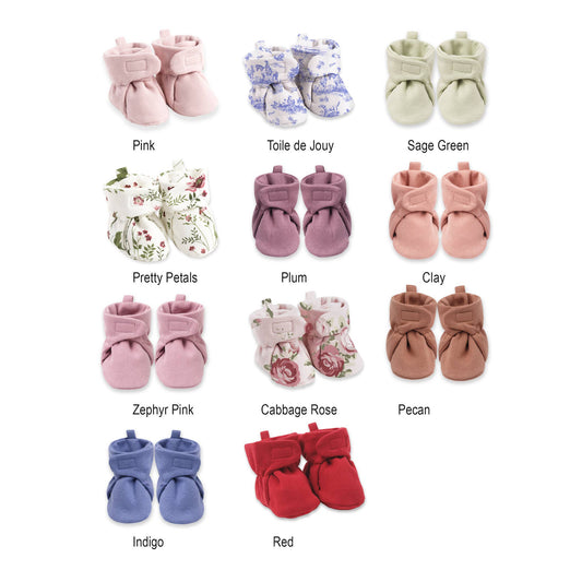 Baby Booties - Cotton & Bamboo: Red - Sold Separately