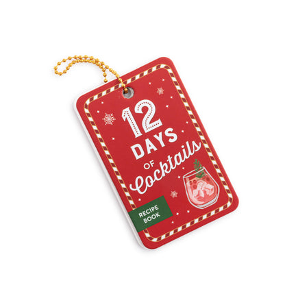 12 Days of Cocktails Holiday Recipe Book - 2.5x4in