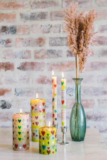 Pastel Hearts Candle