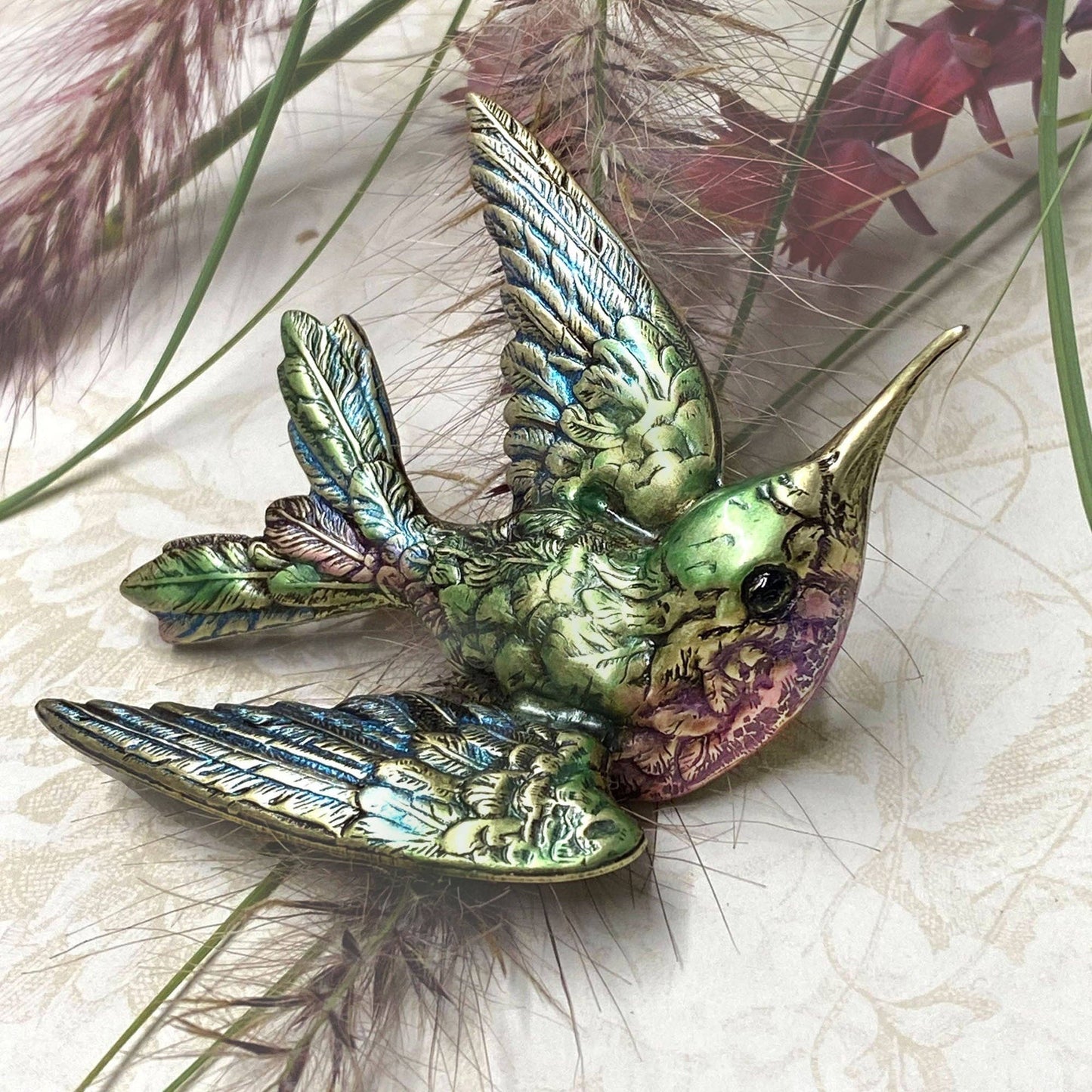 Hummingbird Brooch Pin
