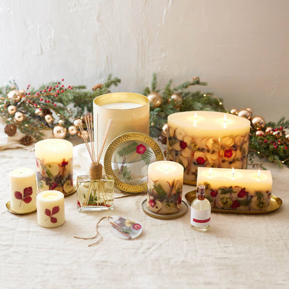 Rosy Rings - Plato para velas ovalado dorado con forma de ladrillo