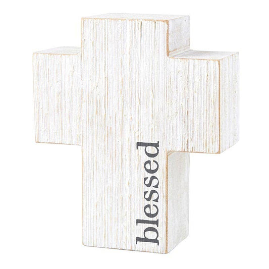 Wood Cross Blessed