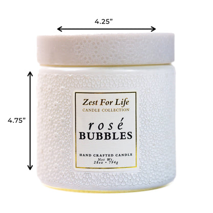 Rosé Bubbles – 28oz Zest For Life Luxury Candle
