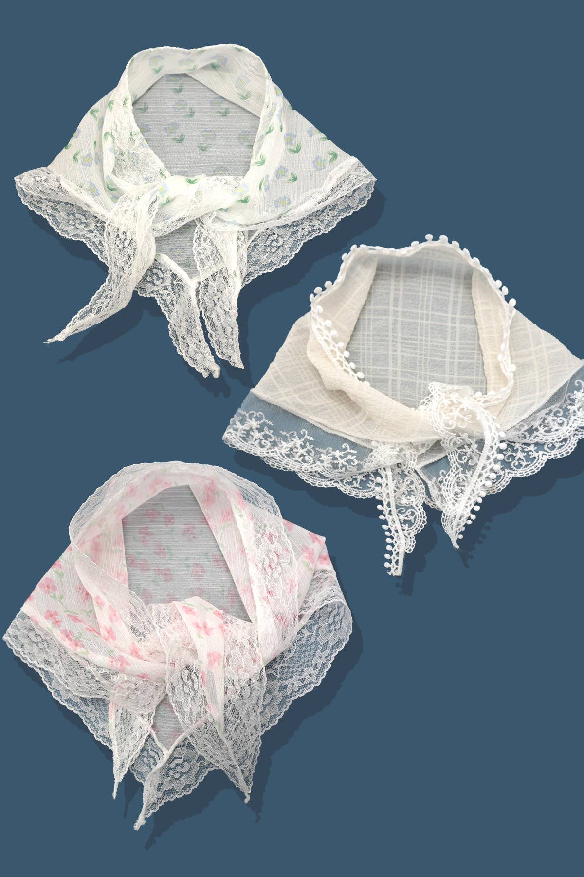 LACE FLORAL BANDANA HAIR SCARF HAIR BAND