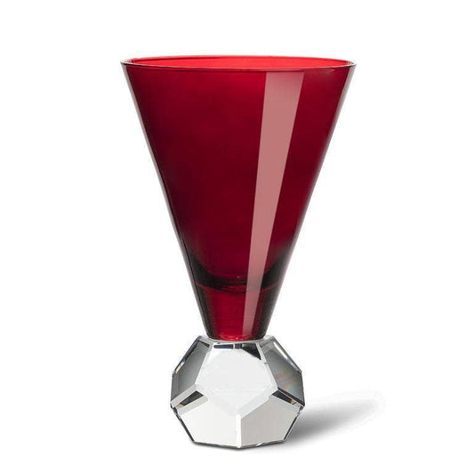 Wine Glass-Dark Red-6"H(10oz)