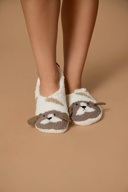 Infinity Classics International Inc. - Women's Puppy Embellished Plush Lined Slippers