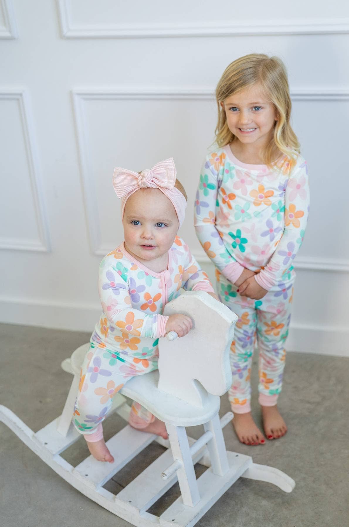 Boosh Baby - Retro Daisy | Two-Piece Kids Bamboo Pajama Set