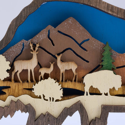 Lighted Bison Sitter
