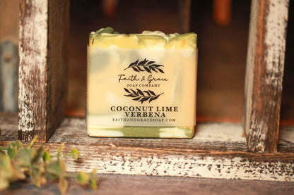Coconut Lime Verbena Artisan Soap, Luxury Shea Butter Soap