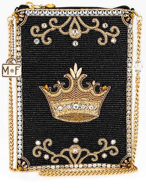 Mary Frances Accessories - Royalty Gold Crown Mini Crossbody Handbag