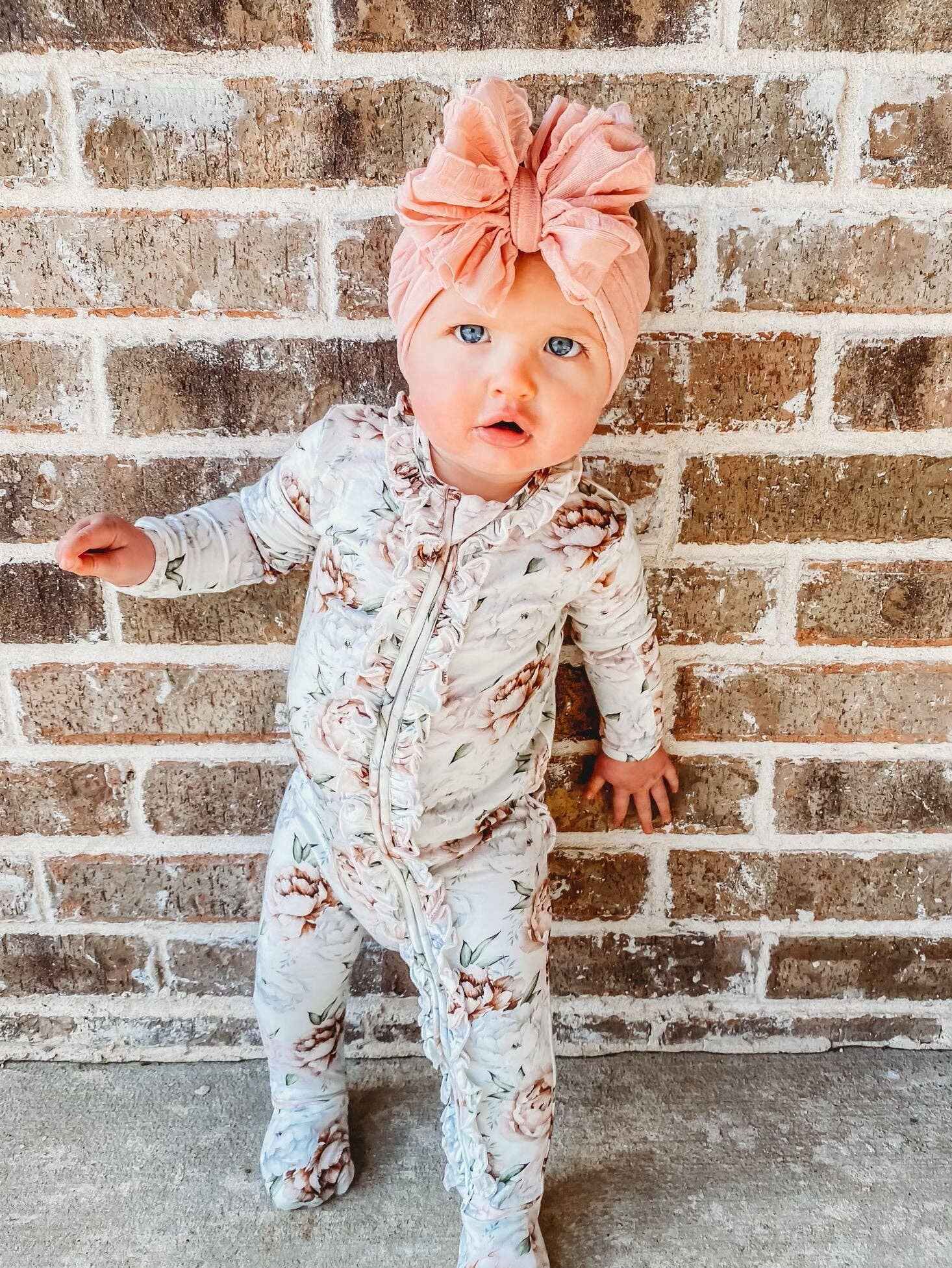 Floral Dreams | Convertible Two Way Zip Footie: Preemie