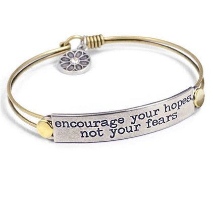 Joyería Sweet Romance: Pulseras de barra con mensaje inspirador