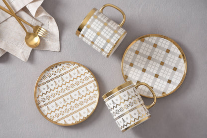 Small Plate Gold Trim