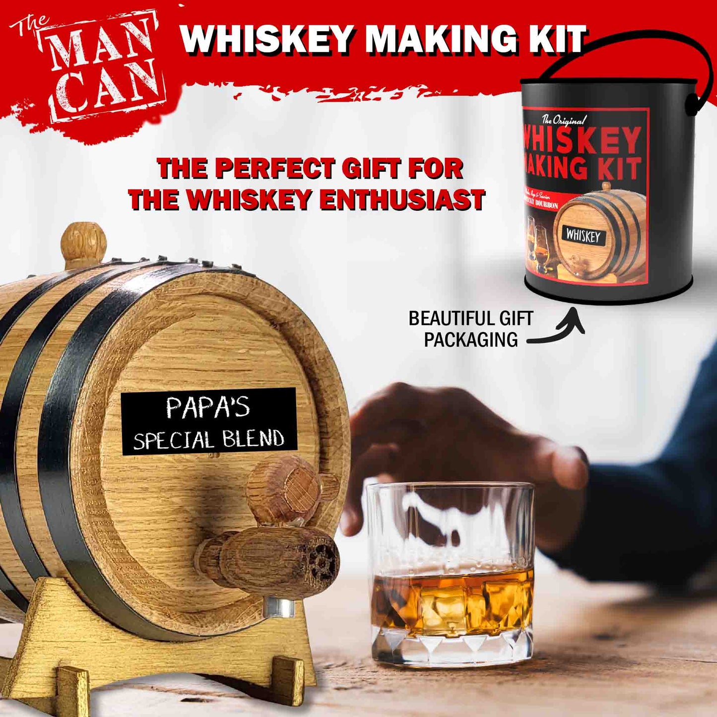 ThousandOaksBarrelCo. - Whiskey Making Kit | Ultimate DIY Gift for Men | Oak Barrel
