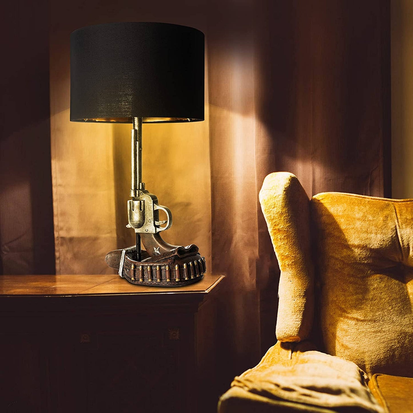 Revolver Six Shooter gun lamp
