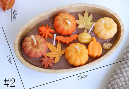 Velas Meta - Vela perfumada de calabaza, Halloween, Acción de Gracias y hoja de arce