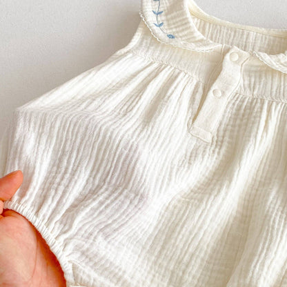 Baby Girl Sleeveless Flowers Bodysuit