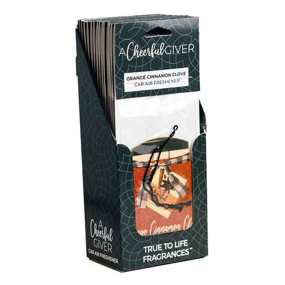 Car Air Freshener (16/box) - Orange Cinnamon Clove